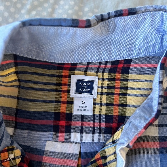 Janie and Jack Button Down Shirt size 5 - Picture 3 of 5